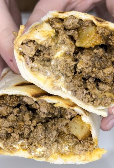 Grilled Beef and Potato Burritos