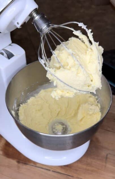 Butter. sugar, eggs, vanilla