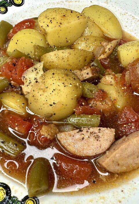 One Pot Polish Sausage & Vegetable Soup